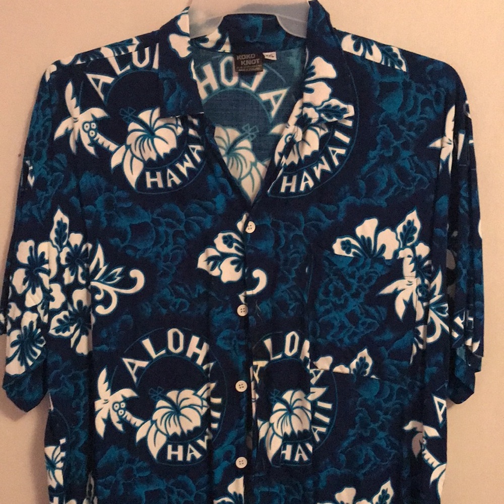 Koko Knot Hawaiian Shirt XXL, 100% Rayon
